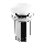 Bathco 0212PR - Scarico per lavabo senza troppopieno CLICK-CLACK, diam. 6 cm, bianco lucido