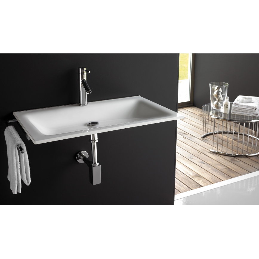 Bathco 0507 - Lavabo da incasso MONACO 60x50 cm in resina/bianco