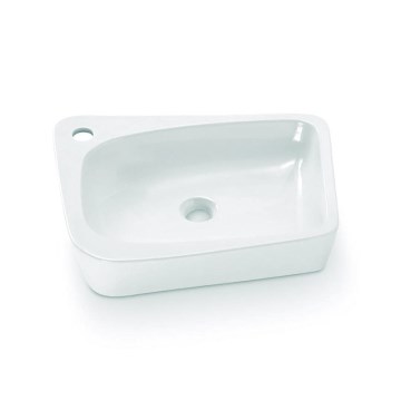 Bathco 4001 - Aufsatzwaschbecken ARAGON 50x40,5 cm Porzellan/Weiß