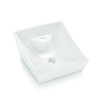 Bathco 4002 - Aufsatzwaschbecken SORIA 40x41 cm Porzellan/weiß
