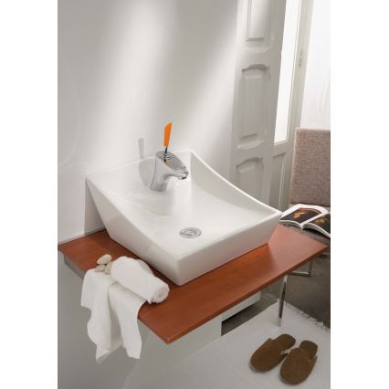 Bathco 4002 - Lavabo da appoggio SORIA 40x41 cm porcellana/bianco