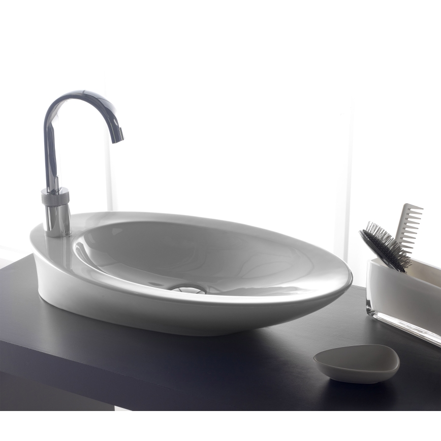 Bathco 4020 - Lavabo à poser PURE 62x37 cm porcelaine/blanc