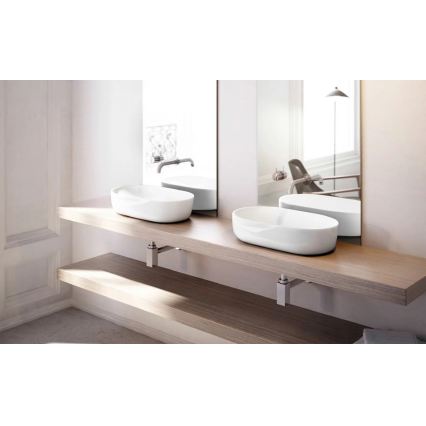 Bathco 4037 - Aufsatzwaschbecken TOULOUSE 59 x 41,5 cm Porzellan/weiß