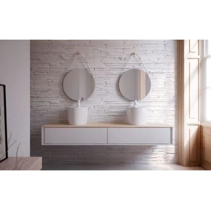 Bathco 4057 - Aufsatzwaschbecken FLORENCIA Ø 42 cm Porzellan/weiß
