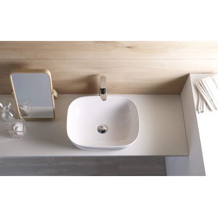 Bathco 4072 - Vasque à poser OLEA 49 x 40 cm porcelaine/blanc
