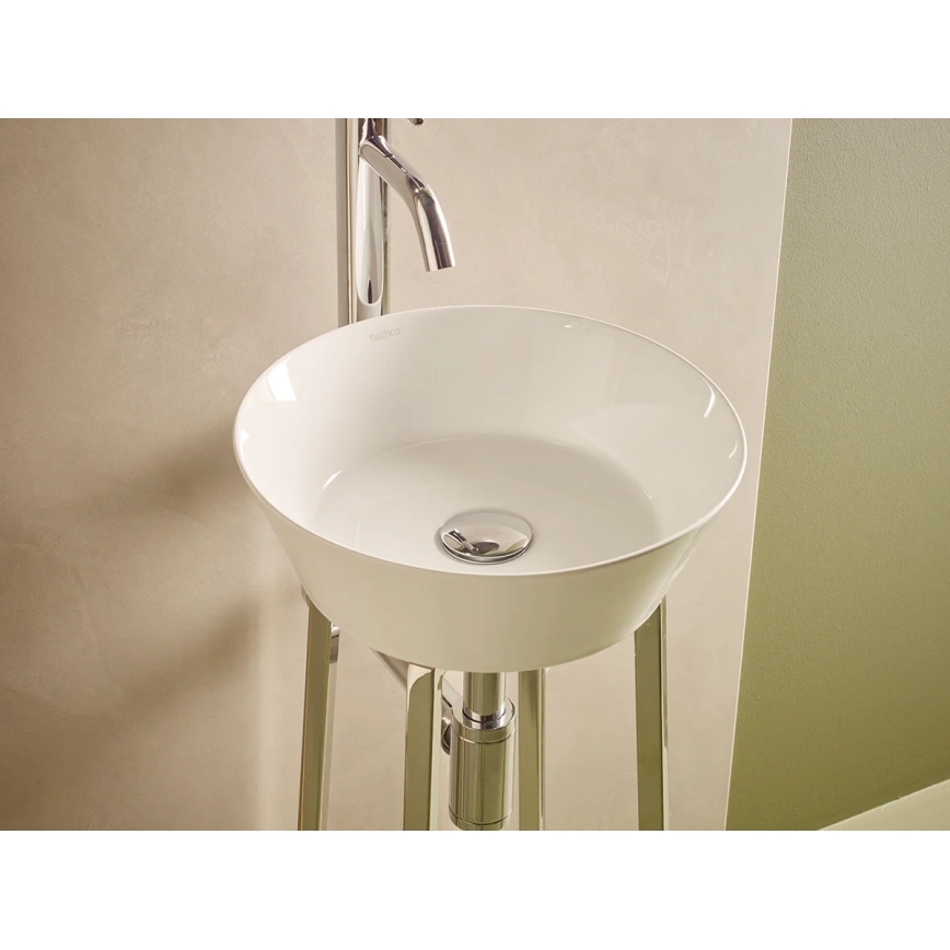 Bathco 4086 - Aufsatzwaschbecken VOLTA Ø 35 cm Porzellan/Weiß
