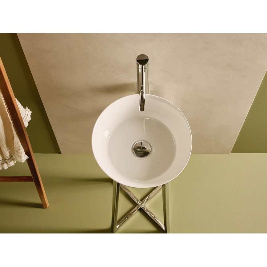 Bathco 4086 - Aufsatzwaschbecken VOLTA Ø 35 cm Porzellan/Weiß