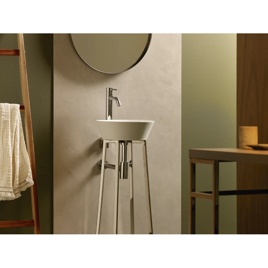 Bathco 4086 - Vasque à poser VOLTA Ø 35 cm, porcelaine blanche