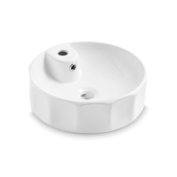 Bathco 4158 - Lavabo da appoggio CIRCUS Ø 42 cm porcellana/bianco