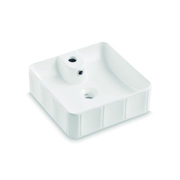 Bathco 4163 - Lavabo da appoggio CIRCUS 40x40 cm porcellana/bianco