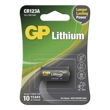 Batteria al litio CR123A GP LITHIUM 3V/1400 mAh