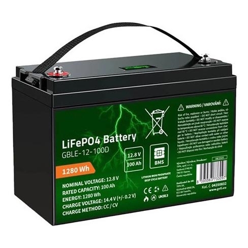 Batterie LiFePO4 12,8V/100Ah avec écran