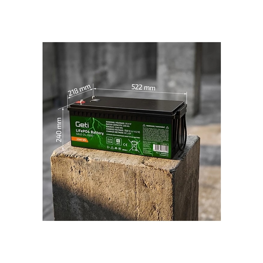 Batterie LiFePO4 25,6 V/100 Ah