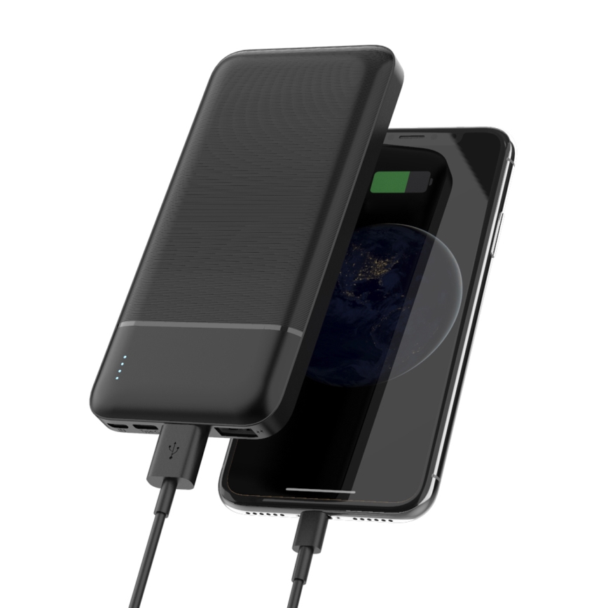 Batterie portative 10000 mAh 5V noir