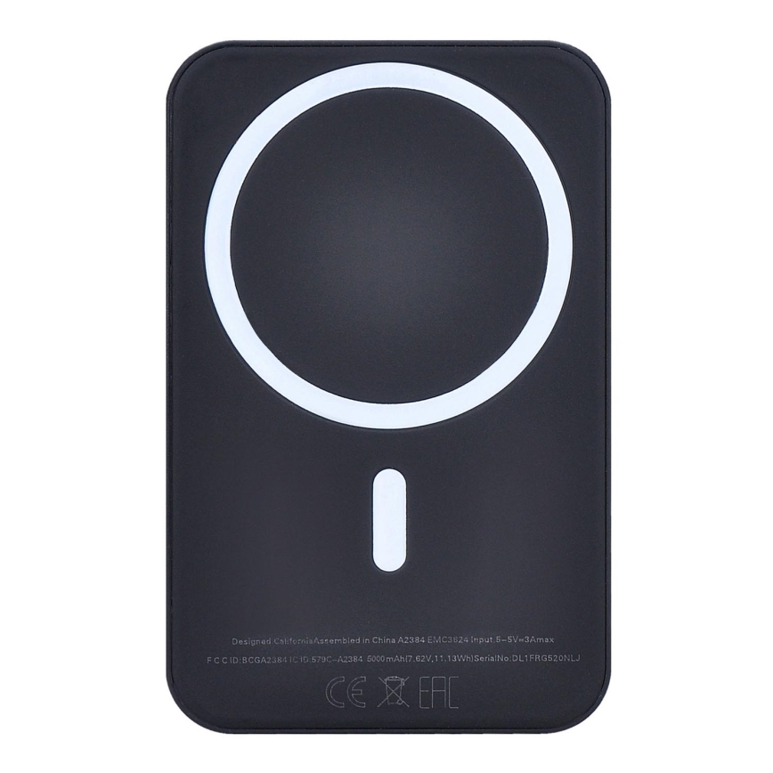 Batterie portative 5000 mAh Magsafe noir