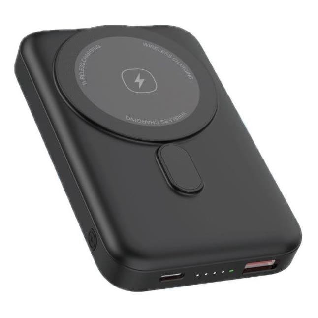 Batterie portative magnétique avec charge sans fil MagSafe 10000 mAh 20W Power Delivery noir