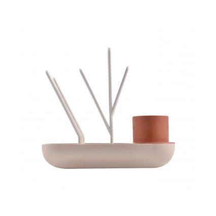 Beaba - Abtropfgestell für Flaschen beige/orange