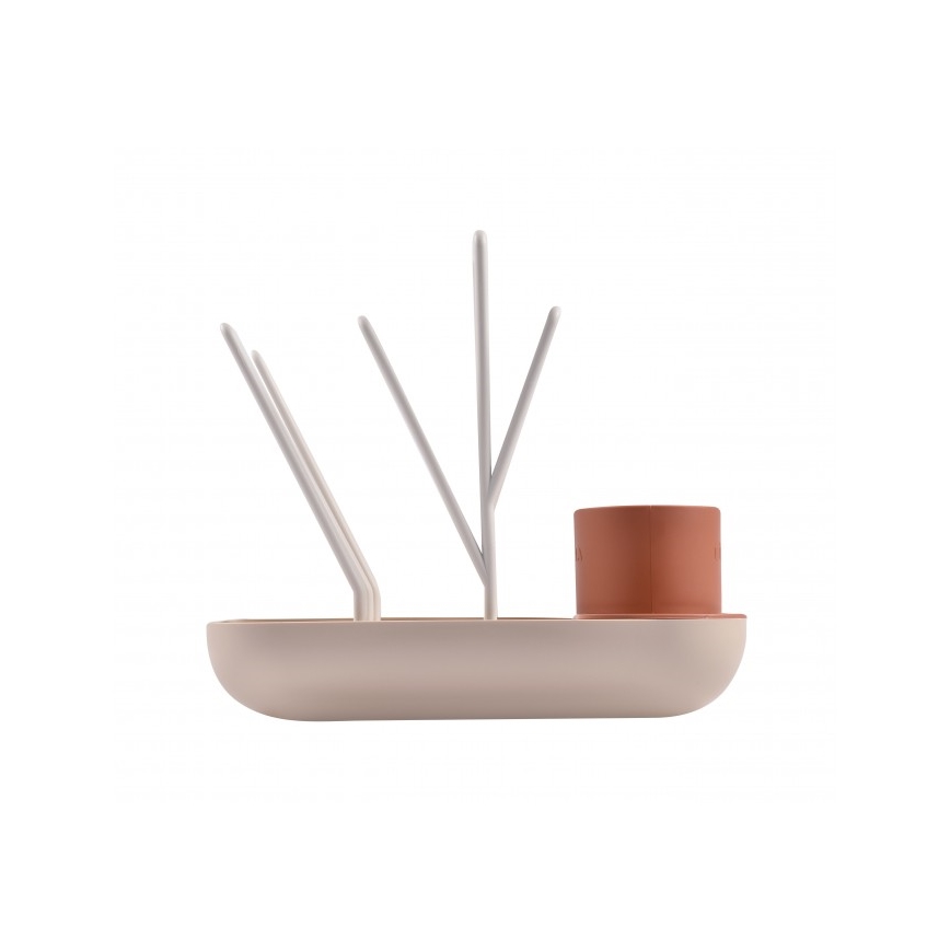 Beaba - Abtropfgestell für Flaschen beige/orange