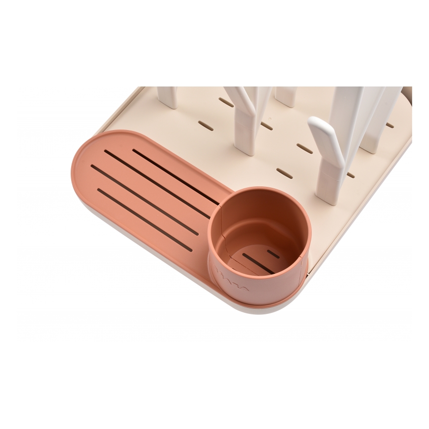 Beaba - Abtropfgestell für Flaschen beige/orange