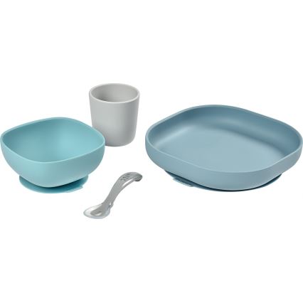 Beaba - Kinder-Geschirrset Jungle 4-teilig