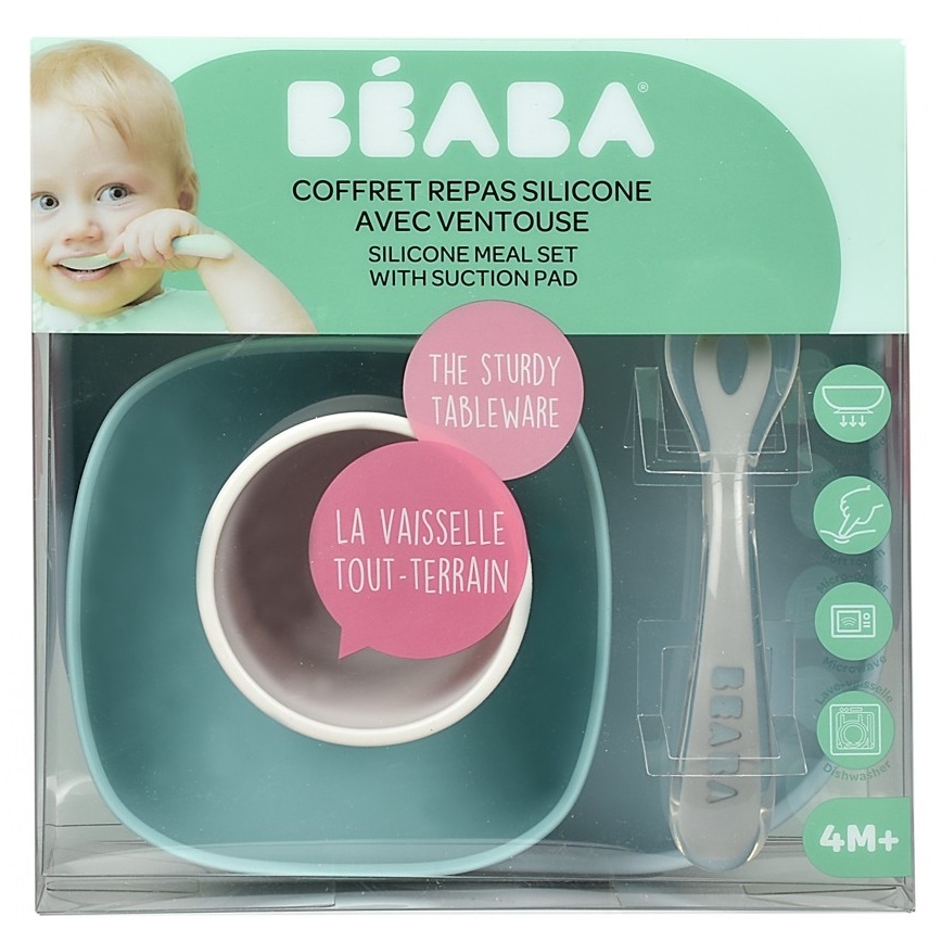 Beaba - Kinder-Geschirrset Jungle 4-teilig