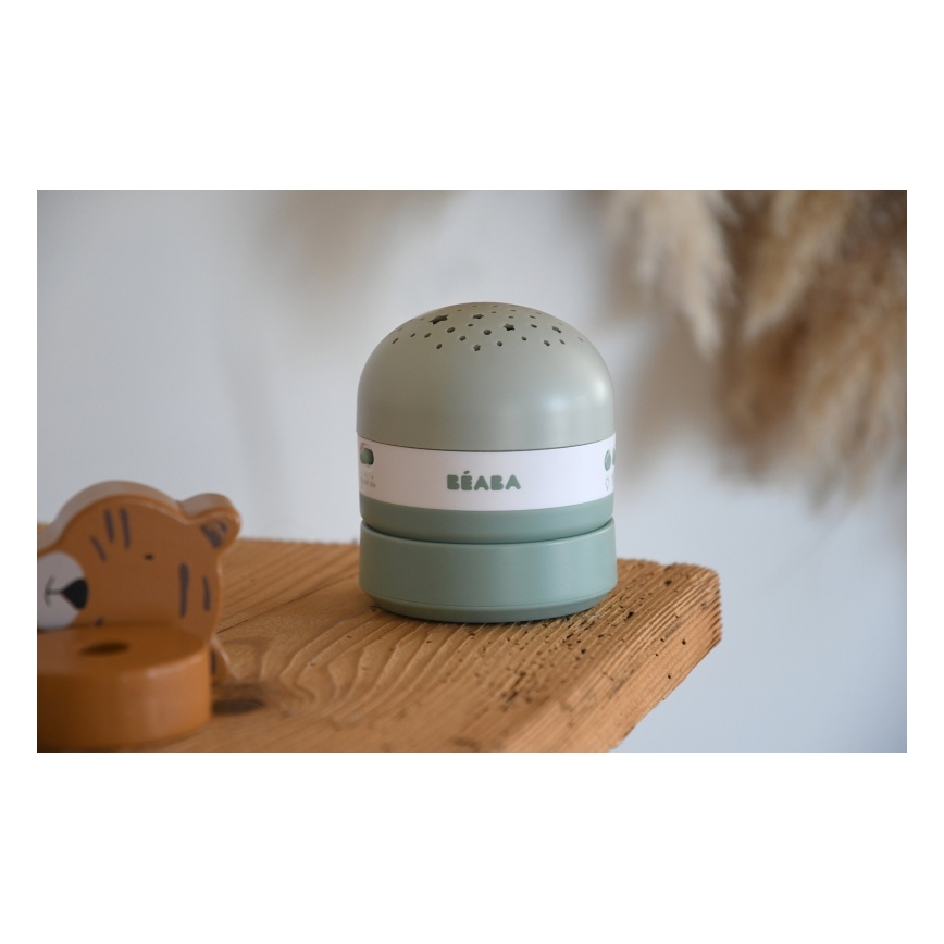 Beaba PIXIE – Projektor mit Melodie, USB (5V), 1300 mAh, grün