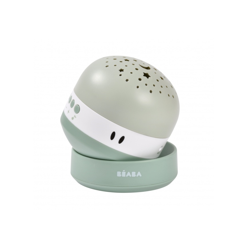 Beaba PIXIE – Projektor mit Melodie, USB (5V), 1300 mAh, grün