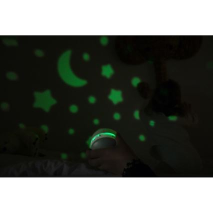 Beaba - Proiettore con melodia PIXIE USB/5V 1300 mAh verde