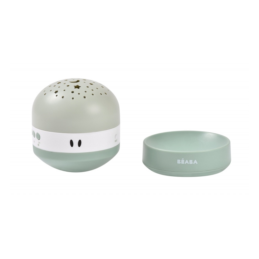 Beaba - Proiettore con melodia PIXIE USB/5V 1300 mAh verde