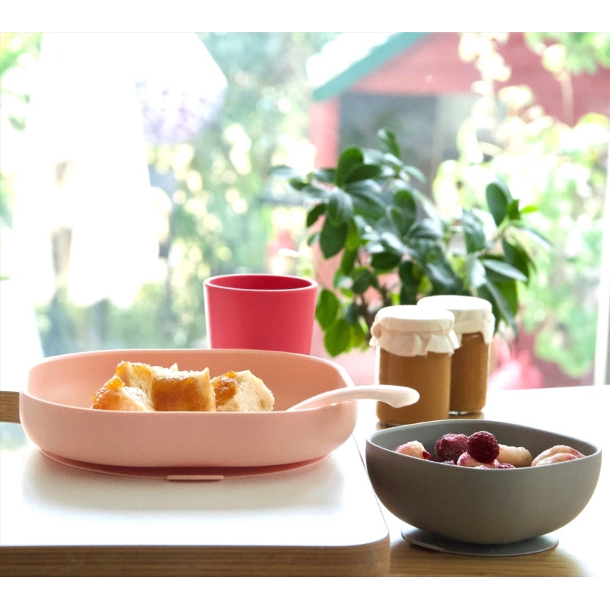 Beaba - Set da pranzo per bambini Rosa 4 pz