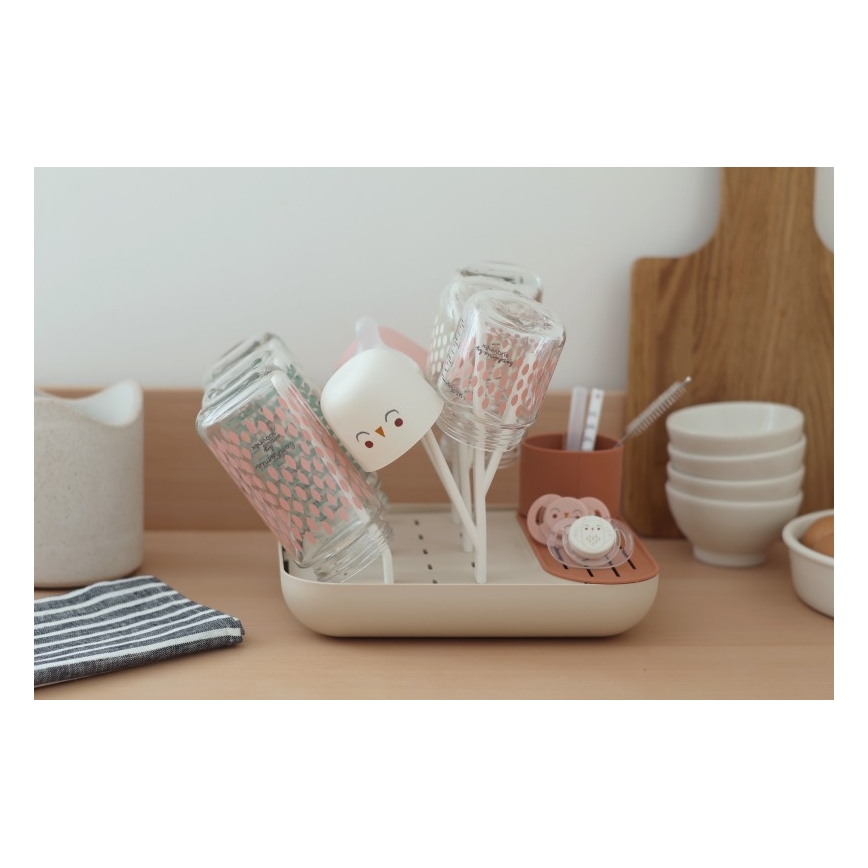 Beaba - Stendibottiglie beige/arancio