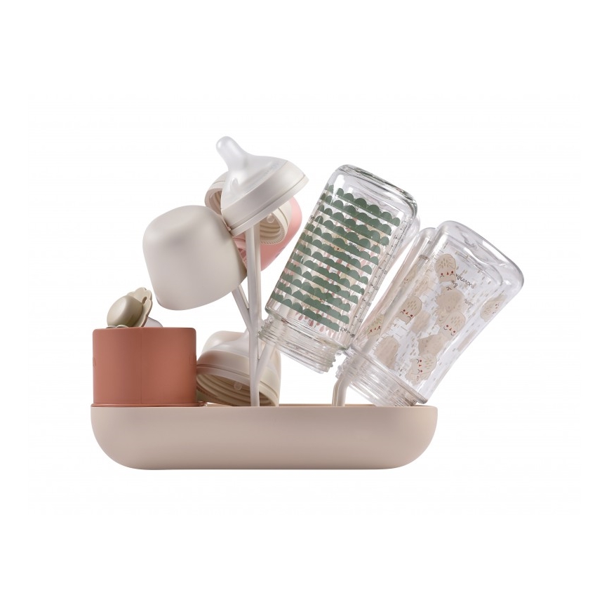 Beaba - Stendibottiglie beige/arancio
