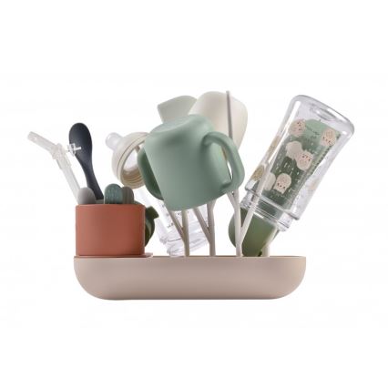 Beaba - Stendibottiglie beige/arancio