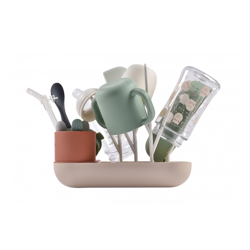 Beaba - Stendibottiglie beige/arancio
