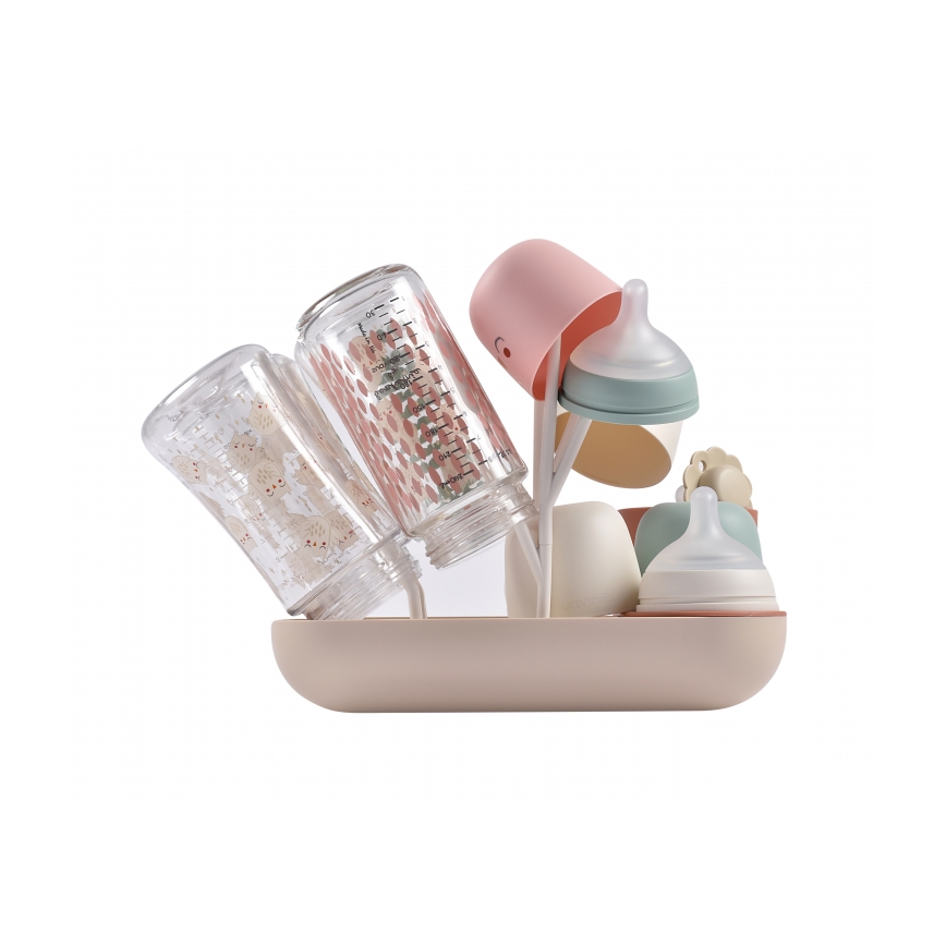 Beaba - Stendibottiglie beige/arancio
