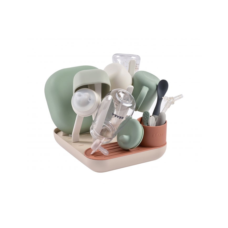 Beaba - Stendibottiglie beige/arancio