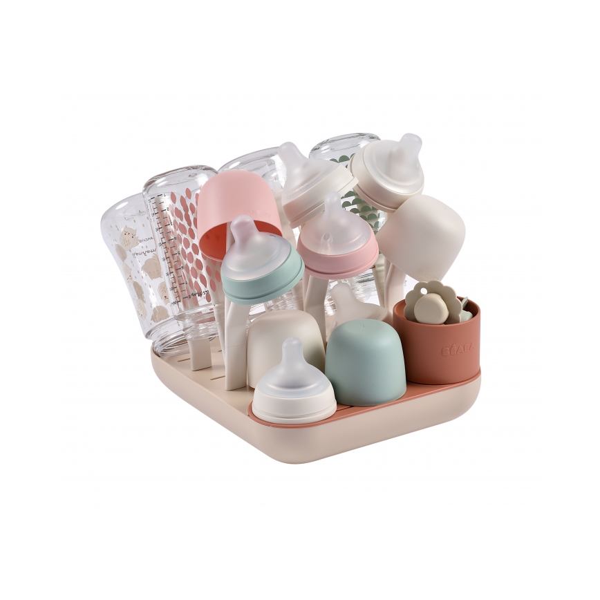 Beaba - Stendibottiglie beige/arancio