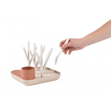 Beaba - Stendibottiglie beige/arancio