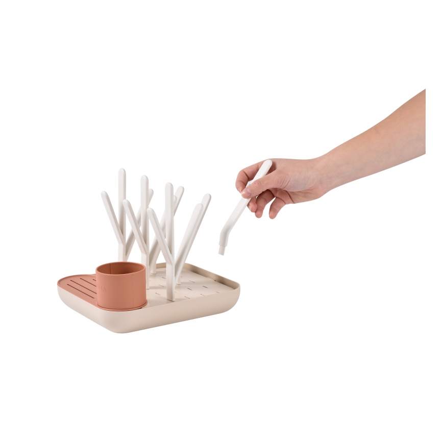 Beaba - Stendibottiglie beige/arancio
