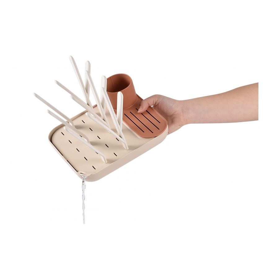 Beaba - Stendibottiglie beige/arancio