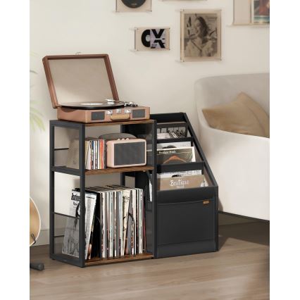 Beistelltisch LUVOR 81x30 cm braun/schwarz