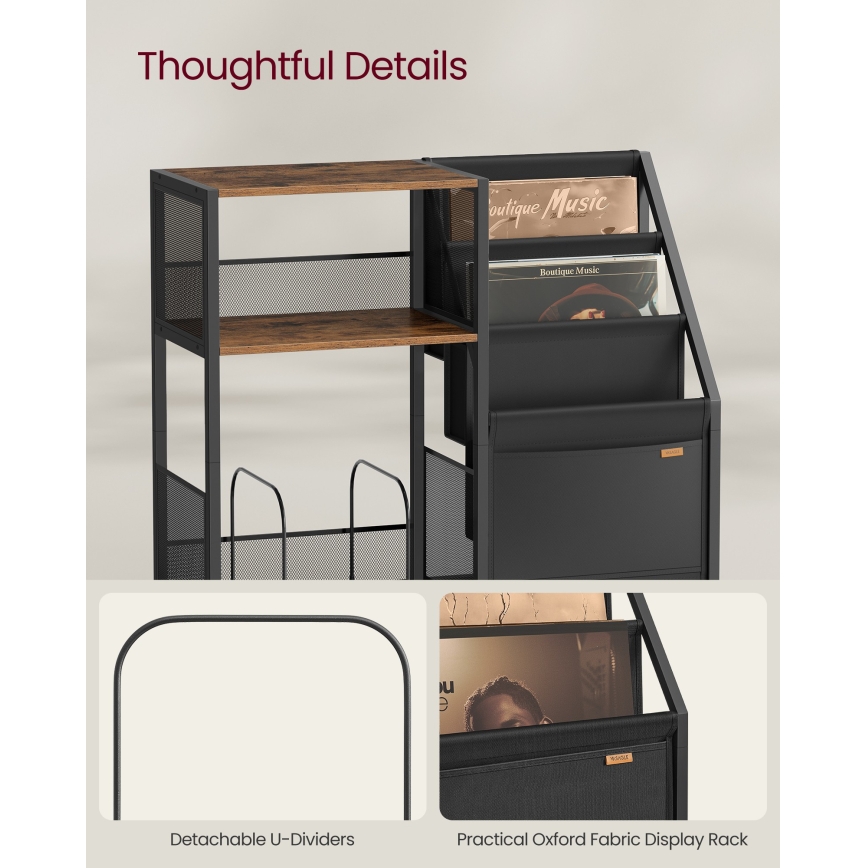 Beistelltisch LUVOR 81x30 cm braun/schwarz