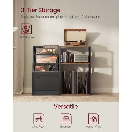 Beistelltisch LUVOR 81x30 cm braun/schwarz