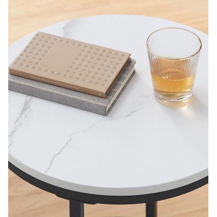 Beistelltisch SID Schwarz/Weiß