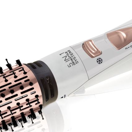 Bellissima 11726 - Spazzola ad aria calda 5 in 1 MY PRO 1000W/230V bianco/oro rosa