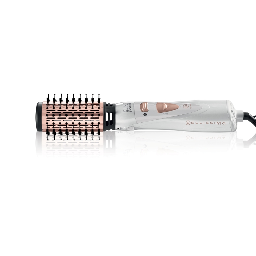 Bellissima 11726 - Spazzola ad aria calda 5 in 1 MY PRO 1000W/230V bianco/oro rosa
