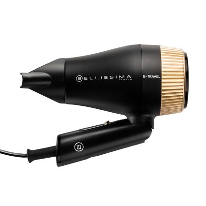 Bellissima 11872 - Asciugacapelli da viaggio B-TRAVEL 1400W/230V nero/oro
