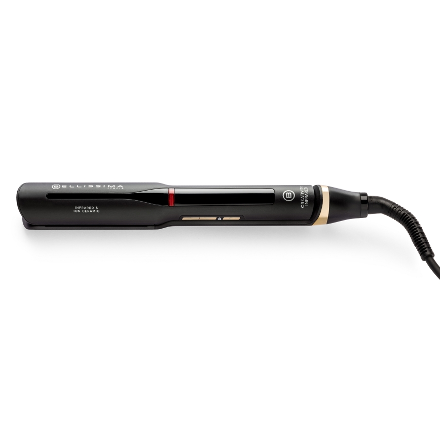 Bellissima 11948 - Piastra per capelli con display LCD e tecnologia a infrarossi, 60W/230V, nera
