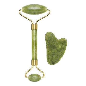 Beper - Jade-Massage-Roller und Gua Sha-Stein