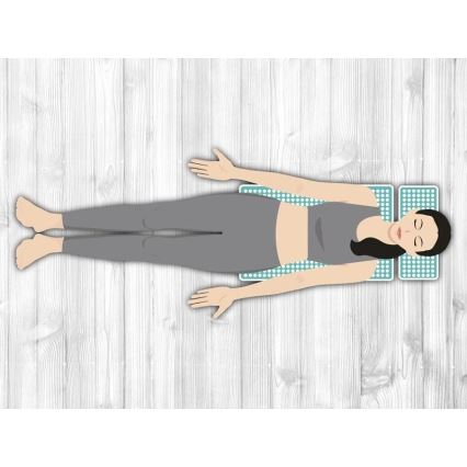 Beper - Tapis d'acupression et coussin couleur menthe